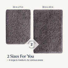 Load image into Gallery viewer, BELADOR Bathroom Rugs Sets 2 Piece - Plush Bath Mat Set Quick-Dry Soft Chenille Bathroom Mat with Rubber Backing, Absorbant Bathroom Rug Set, Washable Bath Rugs for Bathroom- Bath Mats 24x17 + 30x20
