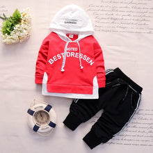 Load image into Gallery viewer, New Spring Autumn Cotton Boys Clothes Outfit Kids Baby Sports Hooded Tops Pants 2pcs Sets Fashion Children Casual Tracksuits
