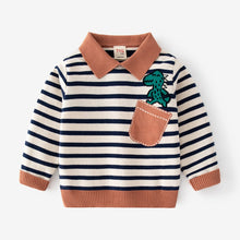 Load image into Gallery viewer, 1-8T Toddler Kid Boy Sweater Spring Winter Clothes Warm Pullover Top Long Sleeve Plaid Sweater Girl Fashion Gentleman Knitwear

