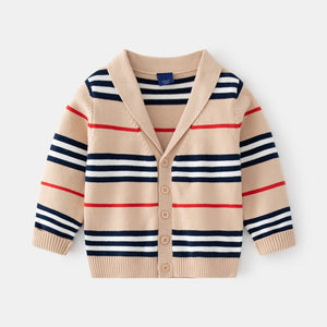 1-8T Toddler Kid Boy Sweater Spring Winter Clothes Warm Pullover Top Long Sleeve Plaid Sweater Girl Fashion Gentleman Knitwear