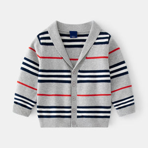 1-8T Toddler Kid Boy Sweater Spring Winter Clothes Warm Pullover Top Long Sleeve Plaid Sweater Girl Fashion Gentleman Knitwear