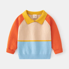 Load image into Gallery viewer, 1-8T Toddler Kid Boy Sweater Spring Winter Clothes Warm Pullover Top Long Sleeve Plaid Sweater Girl Fashion Gentleman Knitwear
