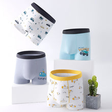 Load image into Gallery viewer, 4 Pcs High Quality Children's Underwear for Kids Cartoon Cat Shorts Soft Cotton Underpants Boys Teenage Striped Panties 4-16T
