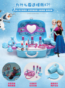 Disney frozen elsa and anna Makeup set  Fashion House Simulation Dresser Toy Beauty pretend play for kids birthday gift