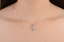 Load image into Gallery viewer, 925 Sterling Silver Moonlight Cat&#39;s Eye Pendant.
