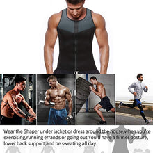Load image into Gallery viewer, Oeak Men Fashion Fitness Gym Neoprene Sauna Vest New Sweaty Hot Waist Trainer Body Shaper Slimming Suit Weight Loss Zipper Vest
