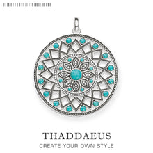 Load image into Gallery viewer, Pendant Blue Stone Ornament,2019 Brand New Fashion 925 Sterling Silver Jewelry Thomas Bijoux Accessories Gift For Ts Woman
