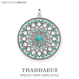 Pendant Blue Stone Ornament,2019 Brand New Fashion 925 Sterling Silver Jewelry Thomas Bijoux Accessories Gift For Ts Woman