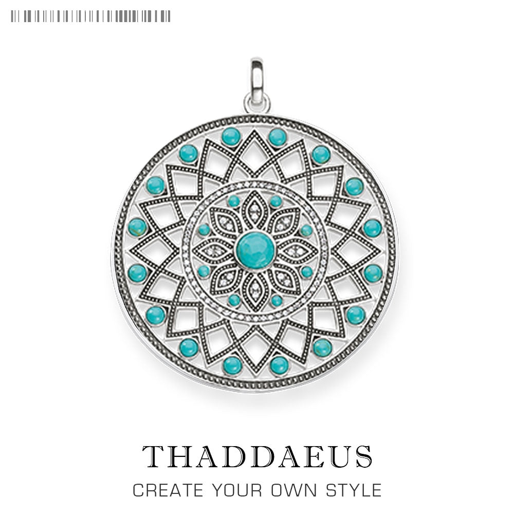 Pendant Blue Stone Ornament,2019 Brand New Fashion 925 Sterling Silver Jewelry Thomas Bijoux Accessories Gift For Ts Woman