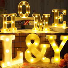 Load image into Gallery viewer, DIY 3D LED Night Lights 26 English Marque Alphabet
