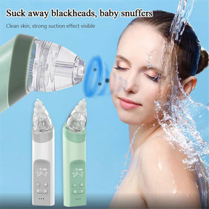 Kid Baby Sucker Cl Baby Nasal Aspirator Electric Nose Cleanereaner Sniffling Adult Blackhead Remover Equipment Safe Hygienic