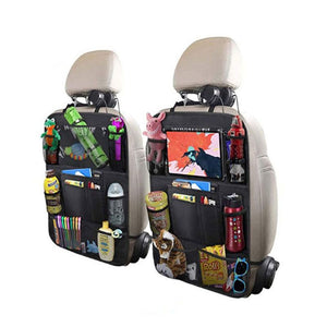 Waterproof Vehicle Storage Sundries Bag Car Seat Back Protector Cover for Children Baby Kick Mat Protect Bag