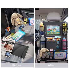 Load image into Gallery viewer, Waterproof Vehicle Storage Sundries Bag Car Seat Back Protector Cover for Children Baby Kick Mat Protect Bag
