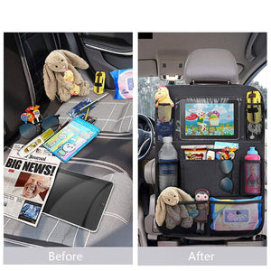 Waterproof Vehicle Storage Sundries Bag Car Seat Back Protector Cover for Children Baby Kick Mat Protect Bag