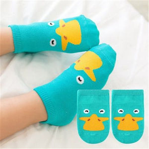 New Spring Baby Socks For Newborn Baby Cotton Boys Girls Cute Animal Pattern Toddler Asymmetry Socks