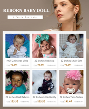 Load image into Gallery viewer, 22 Inches Miah Soft Silicone Lifelike Reborn Baby Doll Costume Accessories Set Girl&#39;s Gift-Silicone Vinyl Body (Cloth is Random)
