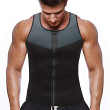 Load image into Gallery viewer, Oeak Men Fashion Fitness Gym Neoprene Sauna Vest New Sweaty Hot Waist Trainer Body Shaper Slimming Suit Weight Loss Zipper Vest
