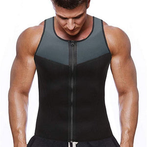 Oeak Men Fashion Fitness Gym Neoprene Sauna Vest New Sweaty Hot Waist Trainer Body Shaper Slimming Suit Weight Loss Zipper Vest