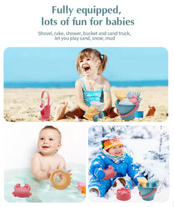 Baby Beach Toys Kids Summer  Beach Game Toys Children Sandbox Set Kit Toys For Beach Play Sand Bathroom Water Game Play Cart