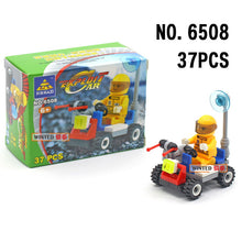 Load image into Gallery viewer, police special police car fire engine missile car plane building block truck house building block boy hand made toy
