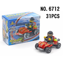 Load image into Gallery viewer, police special police car fire engine missile car plane building block truck house building block boy hand made toy
