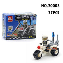 Load image into Gallery viewer, police special police car fire engine missile car plane building block truck house building block boy hand made toy
