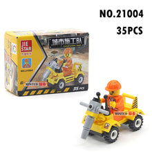 Load image into Gallery viewer, police special police car fire engine missile car plane building block truck house building block boy hand made toy
