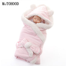 Load image into Gallery viewer, Winter Baby Blanket Wrap Double Layer Swaddle Sleeping Bag
