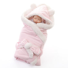 Load image into Gallery viewer, Winter Baby Blanket Wrap Double Layer Swaddle Sleeping Bag
