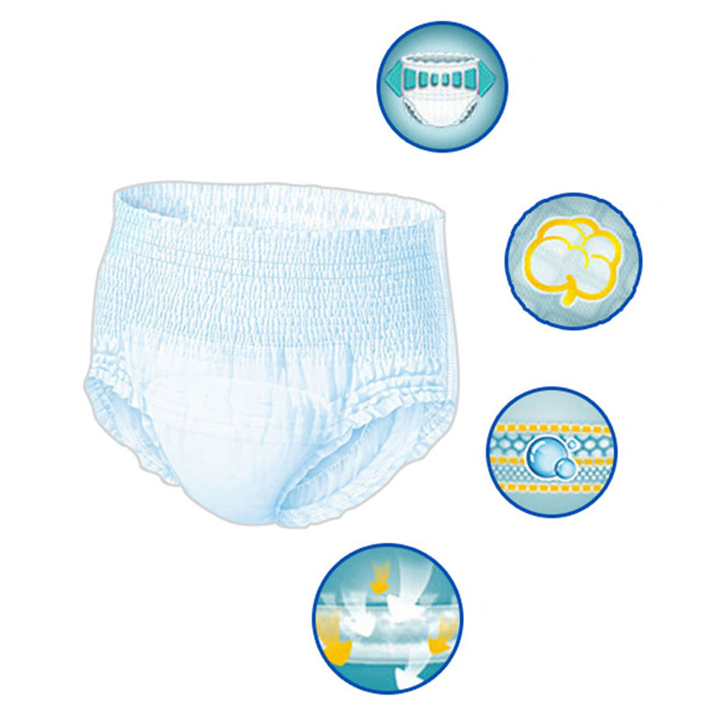 Adult Diapers Pull Up Brief Maximum Absorbency Incontinence Underwear For Women Men 16Pcs Stretchable Waistband