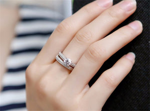 925 Silver Ring Double Stackable Fashion Design