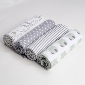 4Pcs/Lot Muslin 100% Cotton Flannel Baby Swaddles Soft Newborns Blankets Baby Blankets Newborn Muslin Diapers Baby Swaddle Wrap