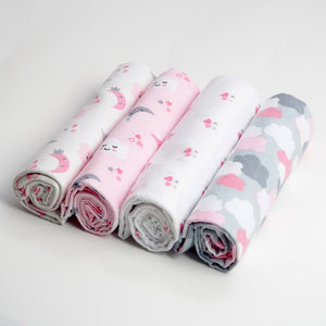 4Pcs/Lot Muslin 100% Cotton Flannel Baby Swaddles Soft Newborns Blankets Baby Blankets Newborn Muslin Diapers Baby Swaddle Wrap