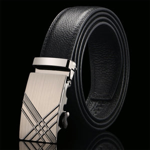 Top Quality Cow Genuine Leather Belt Men Genuine Luxury Leather Belts for Men Strap Male Metal Automatic Buckle