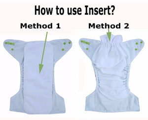 3pcs/lot Hemp Cotton Inserts Reusable Nappy Liners Baby Diapers 4 layer Hemp Insert