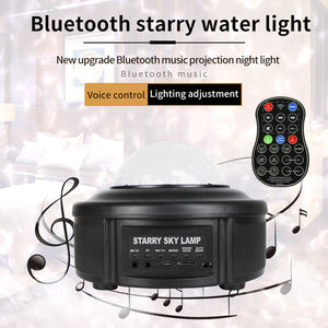 Starry Sky Projector Night Light Ocean Wave Bluetooth Speaker