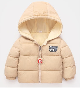 2020 New Winter Children's Cotton Coats Boys And Girls Cartoon Cute Bear Jackets Babys Hooded Zipper Clothes For Kids Outerwear