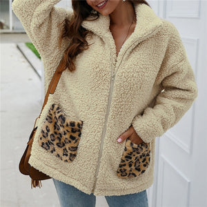 Fashion Faux Fur Coat Women 2020 Autumn Winter Warm Soft Plush Zipper Fur Jacket Female Plush Overcoat Pocket Teddy Outwear