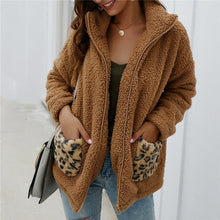 Load image into Gallery viewer, Fashion Faux Fur Coat Women 2020 Autumn Winter Warm Soft Plush Zipper Fur Jacket Female Plush Overcoat Pocket Teddy Outwear
