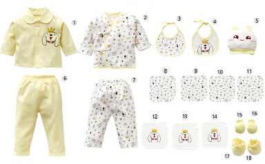 100% cotton newborn clothes summer baby gift box set baby products newborn baby set 18 pcs for 0- 6 month baby