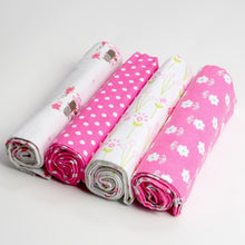 Load image into Gallery viewer, 4Pcs/Lot Muslin 100% Cotton Flannel Baby Swaddles Soft Newborns Blankets Baby Blankets Newborn Muslin Diapers Baby Swaddle Wrap
