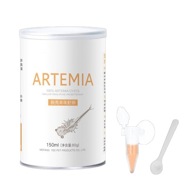 150ml Aquarium Tropic Fish Food Artemia Shelling Eggs Brine Shrimp Shelling Eggfood for Feeding Baby Fishes