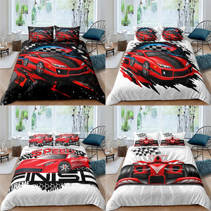 Racing Car 3D Printed Bedding Sets Duvet Cover And Pillowcase Home Textiles Luxury Bedclothes Bedding Set