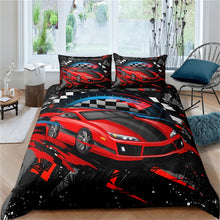 Load image into Gallery viewer, Racing Car 3D Printed Bedding Sets Duvet Cover And Pillowcase Home Textiles Luxury Bedclothes Bedding Set
