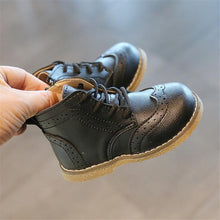 Load image into Gallery viewer, Children's Martin boots Boys fashionable side zipper mid-cut boots Soft sole comfortable baby toddler Keep warm shoes 21-30
