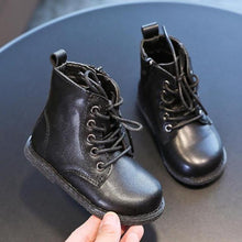 Load image into Gallery viewer, Children's Martin boots Boys fashionable side zipper mid-cut boots Soft sole comfortable baby toddler Keep warm shoes 21-30

