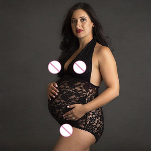 Fashion Lace Lingerie Pregnant Maternity Pajamas Bandage Bodysuit Women Sexy Lace Lingerie Temptation Underwear Female Lingerie