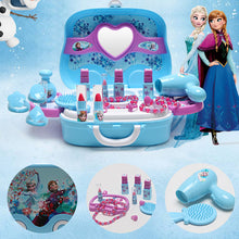 Load image into Gallery viewer, Disney frozen elsa and anna Makeup set  Fashion House Simulation Dresser Toy Beauty pretend play for kids birthday gift
