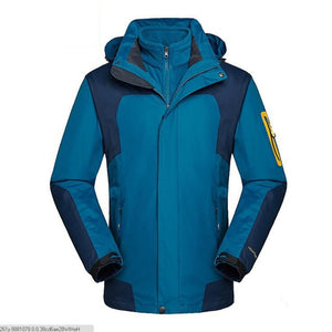 Men Winter Warm 3in1 Jacket Trekking Camping Climbing Skiing Hiking Outdoor Coat Waterproof Outdoor Sport Jackets Brand Clothing