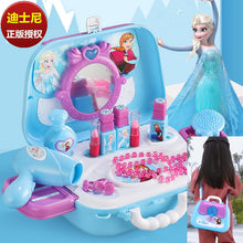 Load image into Gallery viewer, Disney frozen elsa and anna Makeup set  Fashion House Simulation Dresser Toy Beauty pretend play for kids birthday gift
